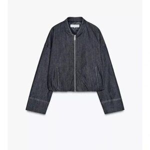 ZARA Z1975 BALLOON DENIM BOMBER JACKET